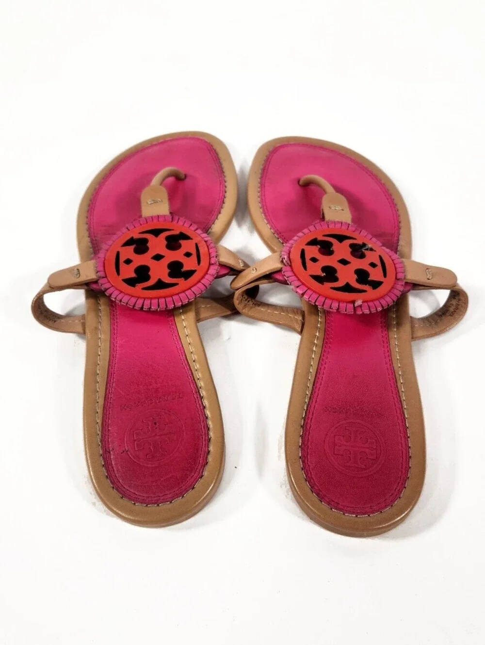 Tory Burch Pink Beige Sandals Size 6.5